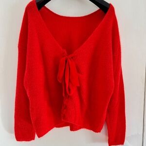 Sézane - Red Mohair/Alpaca Sweater (S)